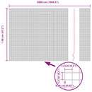 Svejset Trådhegn 5000 x 120 cm Sølv