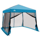Camping Telt Sæt med tag 2 pcs Blå Taffeta og Stof