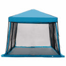 Camping Telt Sæt med tag 2 pcs Blå Taffeta og Stof