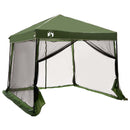 Camping Telt Sæt med tag 2 pcs Grøn Taffeta og Stof