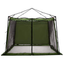 Camping Telt Sæt med tag 2 pcs Grøn Taffeta og Stof