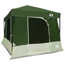 Camping Telt Sæt 2 stk. 6 personer Grøn Taffeta og Stof