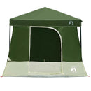 Camping Telt Sæt med tag 2 pcs Grøn Taffeta og Stof