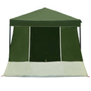 Camping Telt Sæt 2 stk. 6 personer Grøn Taffeta og Stof