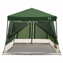 Camping Telt Sæt med tag 2 pcs Grøn Taffeta og Stof