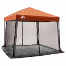 Camping Telt Sæt med tag 2 pcs Grå og orange Taffeta og Stof