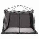 Camping Telt Sæt med tag 2 pcs Grå og orange Taffeta og Stof