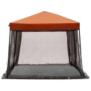 Camping Telt Sæt med tag 2 pcs Grå og orange Taffeta og Stof