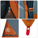 Camping Telt Sæt med tag 2 pcs Grå og orange Taffeta og Stof