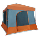 Camping Telt Sæt med tag 2 pcs Grå og orange Taffeta og Stof