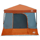 Camping Telt Sæt med tag 2 pcs Grå og orange Taffeta og Stof