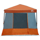 Camping Telt Sæt med tag 2 pcs Grå og orange Taffeta og Stof