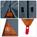 Camping Telt Sæt med tag 2 pcs Grå og orange Taffeta og Stof