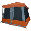 Camping Telt Sæt med tag 2 pcs Grå og orange Taffeta og Stof