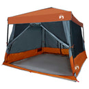 Camping Telt Sæt med tag 2 pcs Grå og orange Taffeta og Stof
