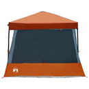 Camping Telt Sæt med tag 2 pcs Grå og orange Taffeta og Stof