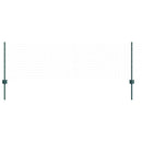 Indlejret hegnspost 44 pcs Grøn 100 cm Pulverlakeret stål