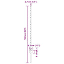 Indlejret hegnspost 22 pcs Grøn 160 cm Pulverlakeret stål