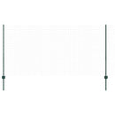 Indlejret hegnspost 44 pcs Grøn 160 cm Pulverlakeret stål