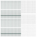 Indlejret hegnspost 44 pcs Grøn 180 cm Pulverlakeret stål