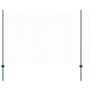 Indlejret hegnspost 22 pcs Grøn 200 cm Pulverlakeret stål