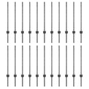 Indlejret hegnspost 22 pcs Grå 120 cm Pulverlakeret stål