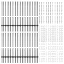 Indlejret hegnspost 44 pcs Grå 140 cm Pulverlakeret stål