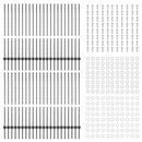 Indlejret hegnspost 44 pcs Grå 160 cm Pulverlakeret stål