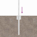Indlejret hegnspost 44 pcs Sølv 80 cm Pulverlakeret stål