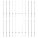 Indlejret hegnspost 22 pcs Sølv 120 cm Pulverlakeret stål
