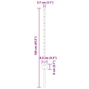 Indlejret hegnspost 22 pcs Sølv 120 cm Pulverlakeret stål
