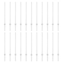 Indlejret hegnspost 22 pcs Sølv 140 cm Pulverlakeret stål