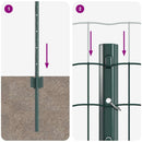 Svejset Trådhegn 10 x 0,8 m (B x H) PVC-belagt stål Grøn Mesh