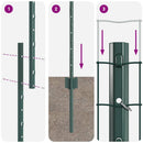 Svejset Trådhegn 10 x 1,5 m (B x H) PVC-belagt stål Grøn Mesh