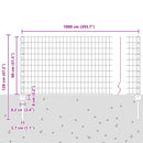 Svejset Trådhegn 10 x 0,8 m (B x H) PVC-belagt stål Grøn Mesh