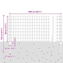 Svejset Trådhegn 10 x 0,8 m (B x H) PVC-belagt stål Grøn Mesh