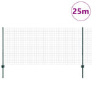 Eurohegn med stolpe 25 x 1 m PVC-belagt stål Grøn Mesh