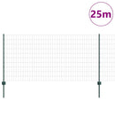 Eurohegn med stolpe 25 x 1 m PVC-belagt stål Grøn Mesh