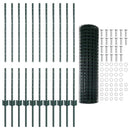 Eurohegn med stolpe 25 x 1 m PVC-belagt stål Grøn Mesh