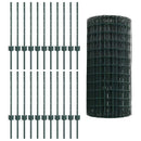 Eurohegn med stolpe 50 x 0,6 m PVC-belagt stål Grøn Mesh