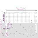 Svejset Trådhegn 10 x 0,4 m (B x H) PVC-belagt stål Grå Mesh