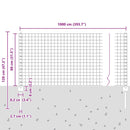 Svejset Trådhegn 10 x 0,8 m (B x H) PVC-belagt stål Grå Mesh