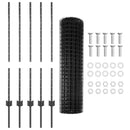 Svejset Trådhegn 10 x 1 m (B x H) PVC-belagt stål Grå Mesh