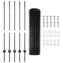 Svejset Trådhegn 10 x 1,2 m (B x H) PVC-belagt stål Grå Mesh