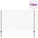 Svejset Trådhegn 10 x 1,5 m (B x H) PVC-belagt stål Grå Mesh