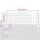 Svejset Trådhegn 10 x 0,4 m (B x H) PVC-belagt stål Grå Mesh