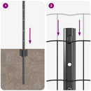 Svejset Trådhegn 10 x 0,6 m (B x H) PVC-belagt stål Grå Mesh