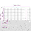 Svejset Trådhegn 10 x 0,8 m (B x H) PVC-belagt stål Grå Mesh