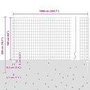 Svejset Trådhegn 10 x 1,6 m (B x H) PVC-belagt stål Grå Mesh