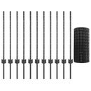 Svejset Trådhegn 25 x 0,8 m (B x H) PVC-belagt stål Grå Mesh